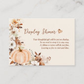 秋インラブカボチャブライダルシャワーディスプレイシャワー エンクロージャーカード (正面)