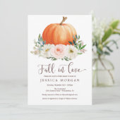 秋インラブカボチャブライダルシャワー招待状 招待状 (スタンド正面)