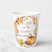 秋インラブカボチャブライダルシャワー食器 紙コップ (裏面)