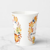 秋インラブカボチャブライダルシャワー食器 紙コップ (左)