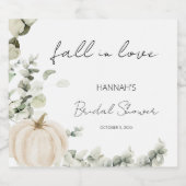 秋インラブカボチャブライダルシャワー スパークリングワインラベル (シングルラベル)