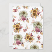 秋インラブカボチャブライダルシャワー 招待状 (裏面)