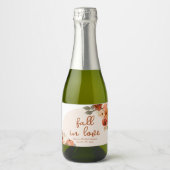 秋インラブカボチャ未来ミセスブライダルシャワーミニ スパークリングワインラベル (正面)