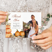 秋インラブカボチャ植物秋の写真 サンキューカード