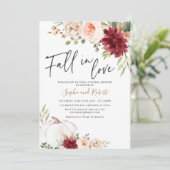 秋インラブカボチャ秋ブライダルカップルシャワー 招待状 (スタンド正面)