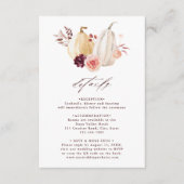 秋インラブカボチャ秋結婚の詳細 エンクロージャーカード (正面)