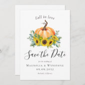 秋インラブカボチャ秋結婚の セーブザデート (正面/裏面)