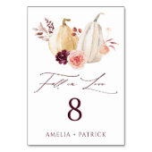 秋インラブカボチャ秋結婚の テーブルナンバー (正面)