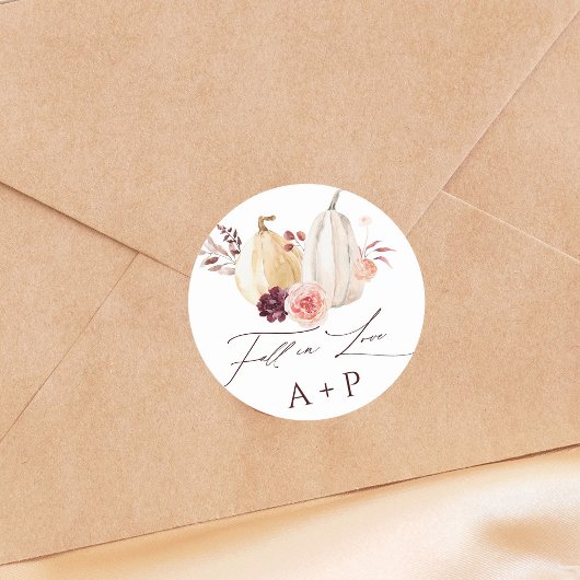 秋インラブカボチャ秋結婚の ラウンドシール