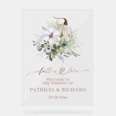 秋インラブカボチャ結婚のウェルカムサイン アクリルサイン (正面)