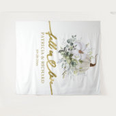秋インラブカボチャ結婚の背景 タペストリー (正面(横))