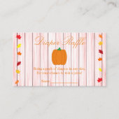 秋インラブカボチャ赤ちゃんシャワーおむつラッフル エンクロージャーカード (正面)