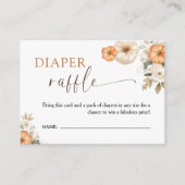 秋インラブカボチャ赤ちゃんシャワーおむつラッフル エンクロージャーカード (正面)