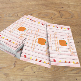 秋インラブカボチャ赤ちゃんシャワーおむつラッフル エンクロージャーカード