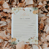 秋インラブカボチャ赤ちゃんシャワーアドバイスゲームカード 招待状