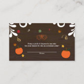 秋インラブカボチャ離れンズ&ウッドオムツラッフル エンクロージャーカード (裏面)