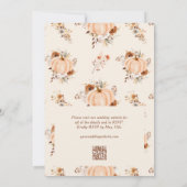 秋インラブカボチャQRコード結婚式招待状 招待状 (裏面)