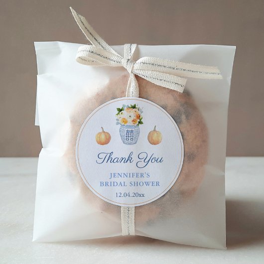 秋インラブカボンプキンズオータムブライダルシャワーフリット ラウンドシール