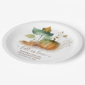 秋インラブカボ素朴チャエレガント ペーパープレート (アングル)