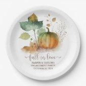 秋インラブカボ素朴チャエレガント ペーパープレート (正面)
