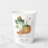 秋インラブカボ素朴チャエレガント 紙コップ (裏面)