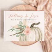 秋インラブガールベビーシャワーパンプキンゲストブック ゲストブック