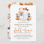 秋インラブキュート幽霊結婚式招待状 招待状 (正面/裏面)