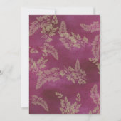 秋インラブクランベリーと離れ金ゴールド結婚ズ 招待状 (裏面)