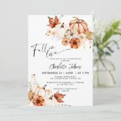 秋インラブクリームラストパンプキンブライダルシャワー 招待状 (スタンド正面)