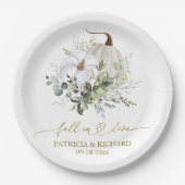 秋インラブグリーンリーカボチャ ペーパープレート (正面)