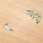 秋インラブグリーンリーパンプキン結婚ズ アクリル招待状 (レイダウン)