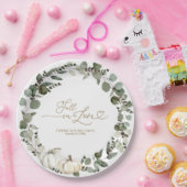 秋インラブグリーンリーパンプキン結婚ズ ペーパープレート (パーティー)