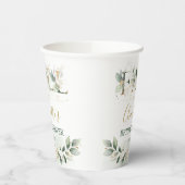 秋インラブグリーンリー金ゴールドパンプキンブライダルシャワー 紙コップ (左)