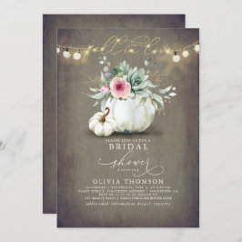 秋インラブサクランスカボンプキンスブライダルシャワーInv 招待状