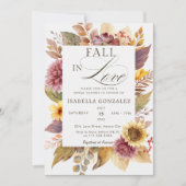 秋インラブサンフラワーオータムブライダルシャワー 招待状 (正面)