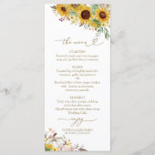 秋インラブサンフラワーカボチャ結婚のメニューカード メニュー (正面)