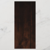 秋インラブサンフラワーカボチャ結婚のメニューカード メニュー (裏面)