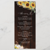 秋インラブサンフラワーカボチャ結婚のメニューカード メニュー (正面)