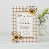 秋インラブサンフラワーズカントリーブライダルシャワー 招待状 (スタンド正面)