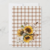 秋インラブサンフラワーズカントリーブライダルシャワー 招待状 (裏面)