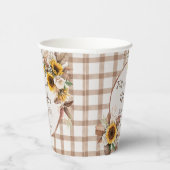 秋インラブサンフラワーズカントリーブライダルシャワー 紙コップ (右)