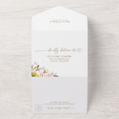 秋インラブサンフラワーパンプキ結婚ン オールインワン招待状 (外側)