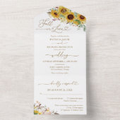 秋インラブサンフラワーパンプキ結婚ン オールインワン招待状 (内側)