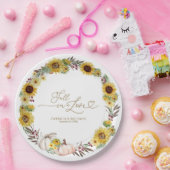 秋インラブサンフラワーパンプキ結婚ン ペーパープレート (パーティー)