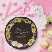 秋インラブサンフラワーパンプキ結婚ン ペーパープレート (パーティー)