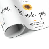 秋インラブサンフラワーベビーシャワー ラッピングペーパー (ロールコーナー)