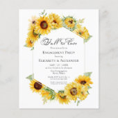 秋インラブサンフラワー婚約パーティ招待状 (正面)