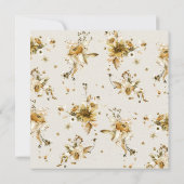 秋インラブサン素朴フラワーブライダルシャワー 招待状 (裏面)