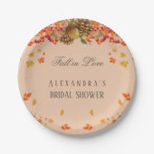 秋インラブシック素朴秋ブライダルシャワー ペーパープレート (正面)
