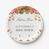 秋インラブシック素朴秋ブライダルシャワー ペーパープレート (正面)